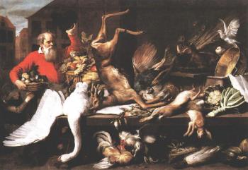 弗朗斯 斯奈德斯 Still Life With Dead Game Fruits And Vegetables In A market 弗朗斯 斯奈德斯 Still Life With Dead Game Fruits And Vegetables In A market